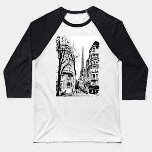 paris and the eiffeltower Baseball T-Shirt